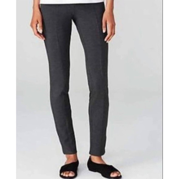 J. Jill Pants - J. Jill Pintucked Ponte Slim Leg Pull On Pants Stretch Gray Women's Plus Size 2X